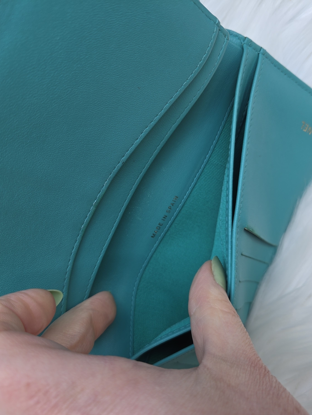Chanel Quilted Calfskin Leather Flap Wallet Turquoise - Picture 6 of 12